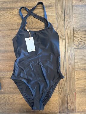 Quince Black One Piece Swimsuit Small NWT